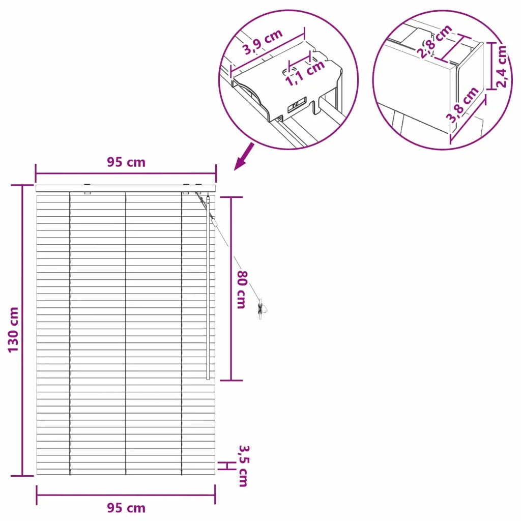Tenda Veneziana Nero 95 x 130 cm 35 mm 42015465