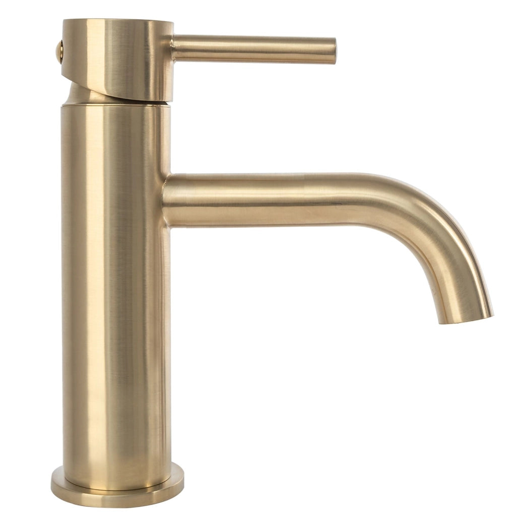 Rubinetto Da Lavabo Rea Lungo Gold Brush Low