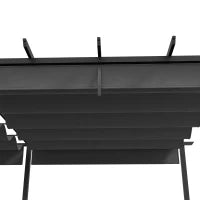 Pergola Retrattile 3,5 x 6 m per Terrazza o Giardino, Struttura in Alluminio e Poliestere, Grigio scuro