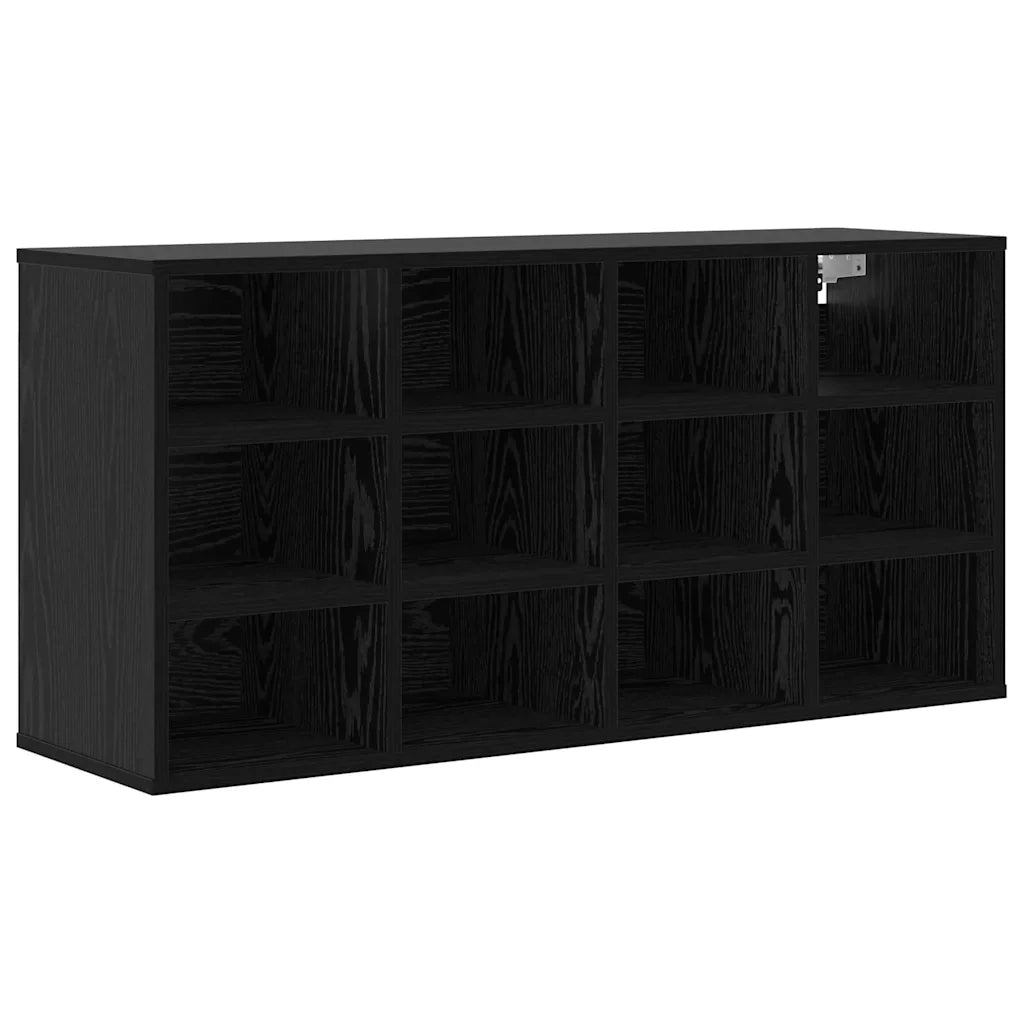 Mobile per scarpe con lo scaffale-Scarpiera Rovere Nero 103 x 30 x 51 cm