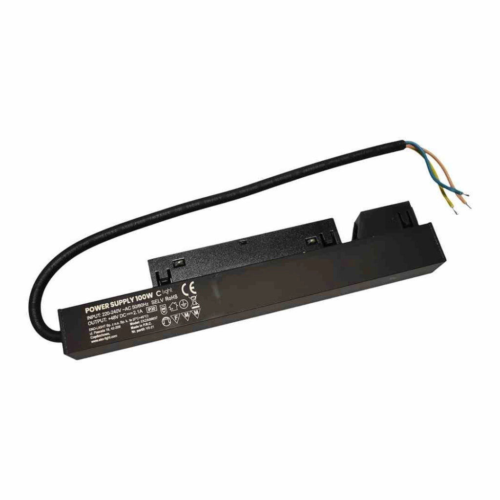 Alimentatore slim Magnetic Track 48V 100W nero Milagro