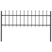 Recinzione da Giardino Woerden con Punta a Lancia in Acciaio 170x60 cm Nero 144923