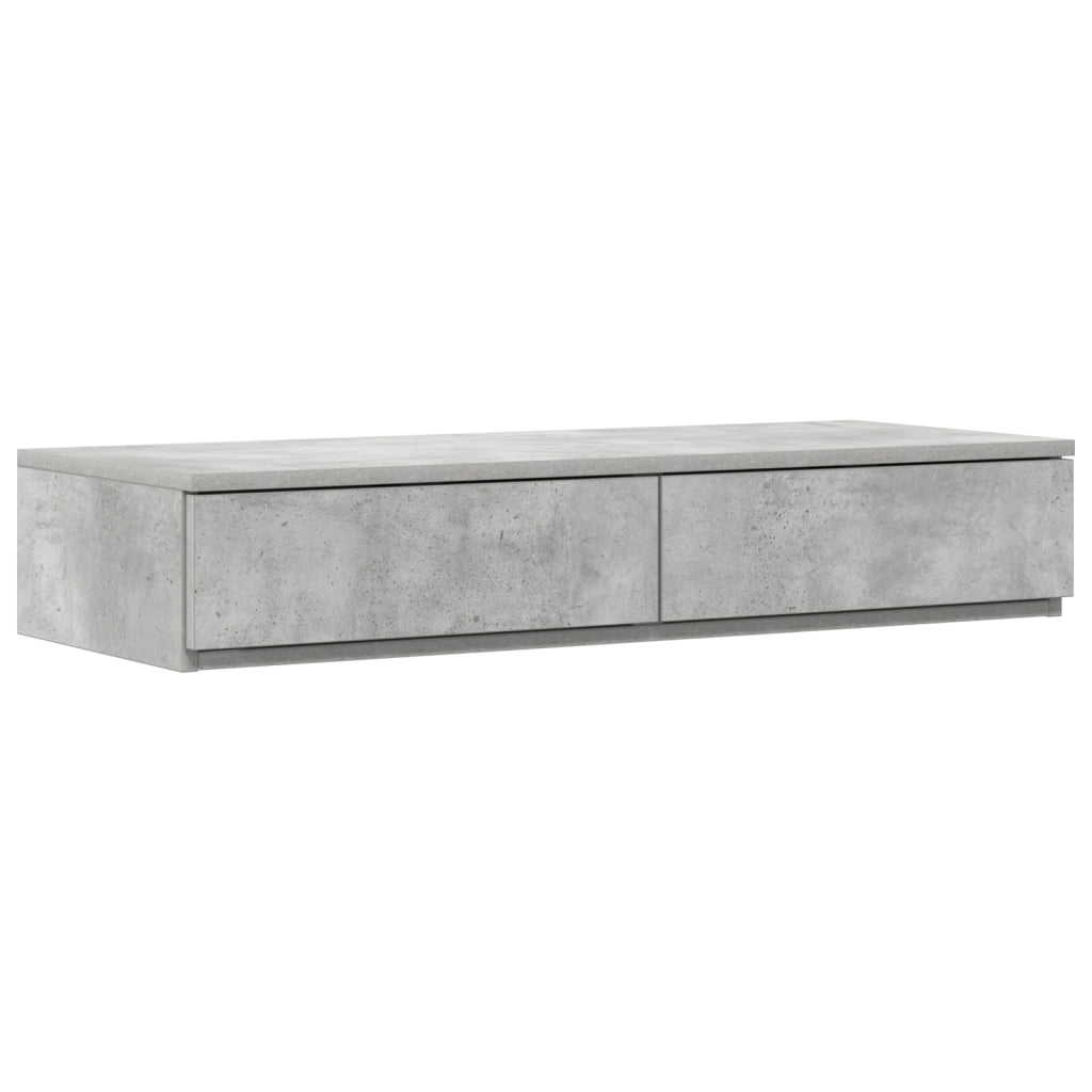 Struttura Letto con Contenitore Grigio Cemento 90x190 cm