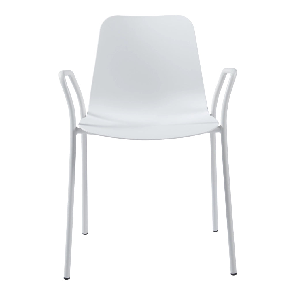 Sedia da Sala Kankaanpää Seduta Schienale Monoblocco - Bianco [en.casa]