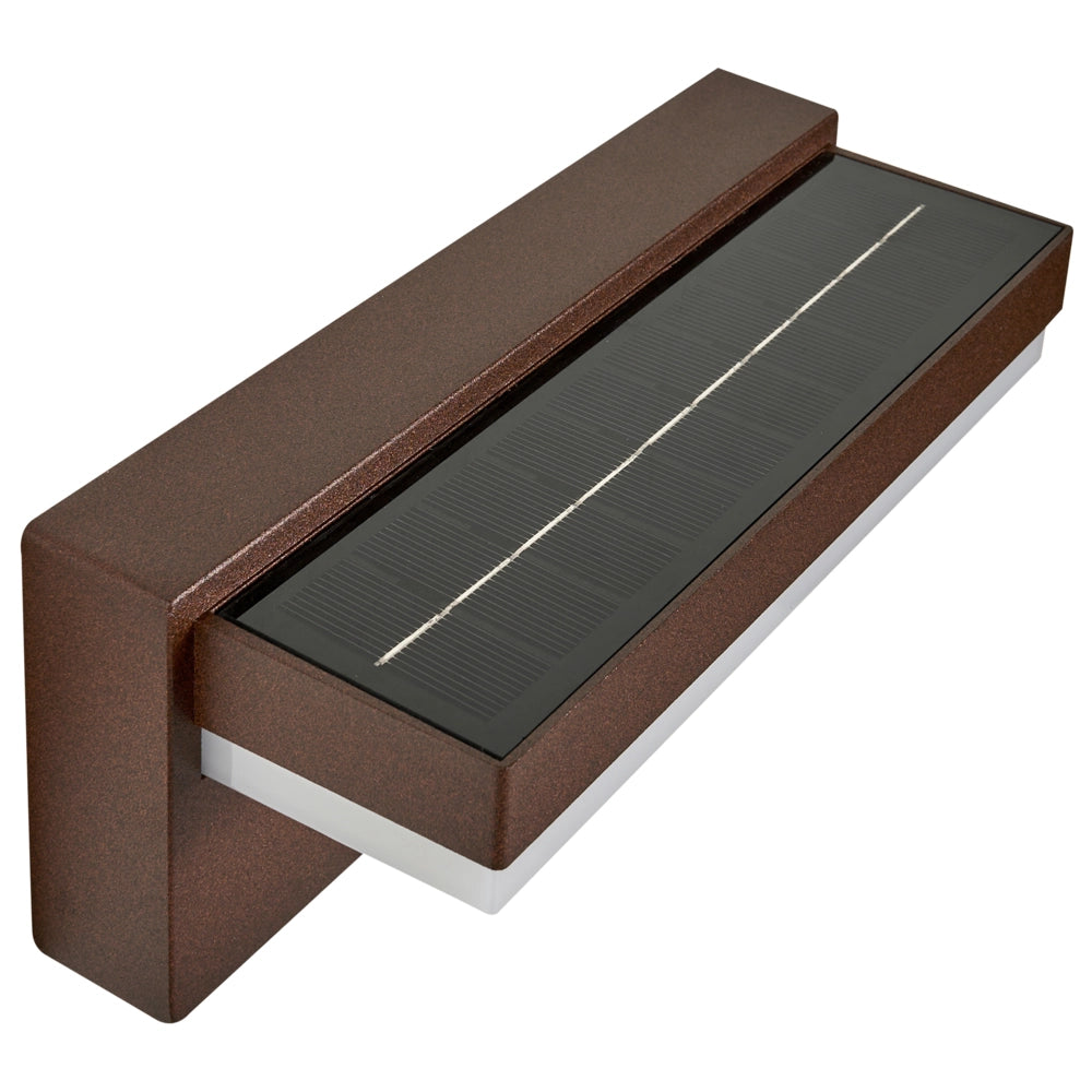 Applique da Esterno a LED in Alluminio Marrone con Sensore di Movimento e Cavo USB Luce d'Accento IP54 Design Moderno