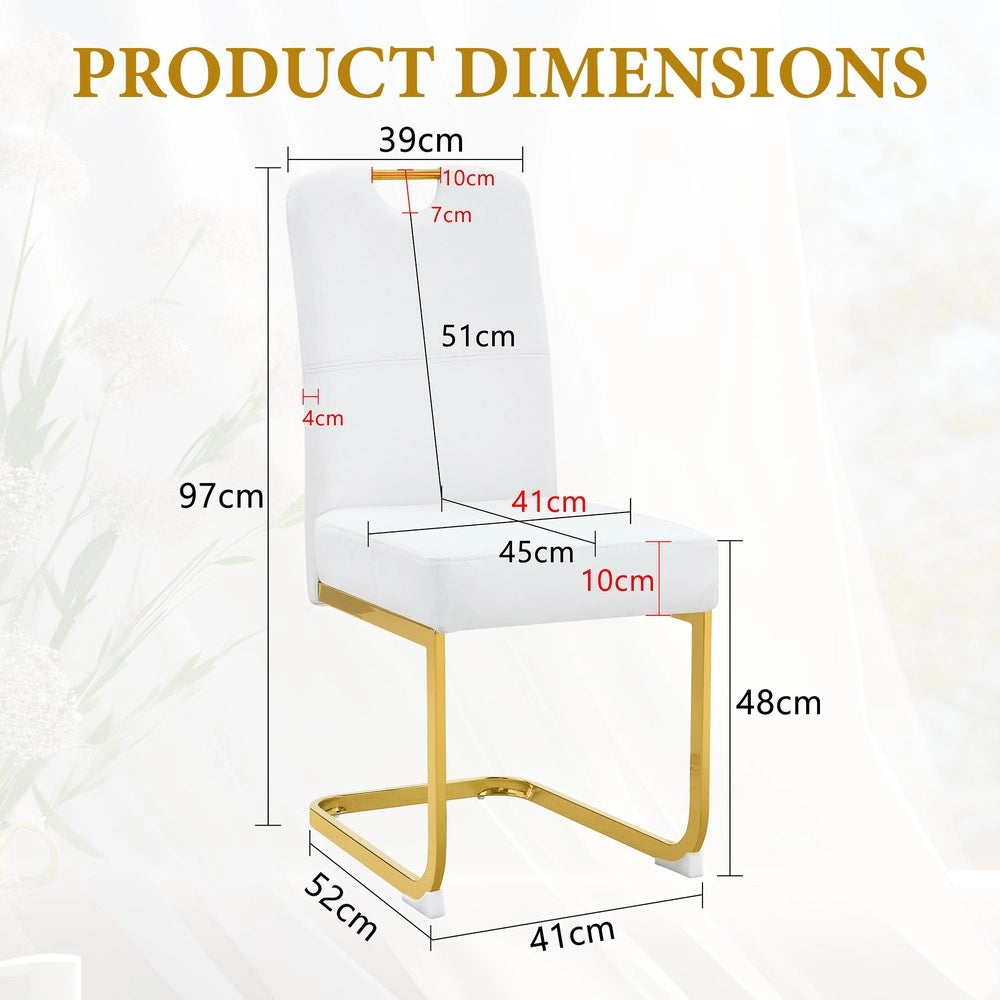 Set 2 Sedie da Pranzo ¨C Minimal ¨C Bianche, Design Ergonomico, Imbottite, Struttura Resistente