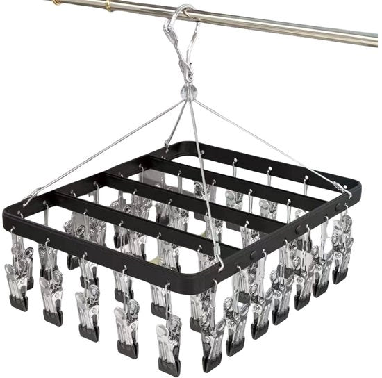 Hanger per calze robusto - spaziale - 36 clip - metallo
