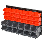 Libreria a parete con scatole ¨C zephmum ¨C rosso 37,5x18x63 cm