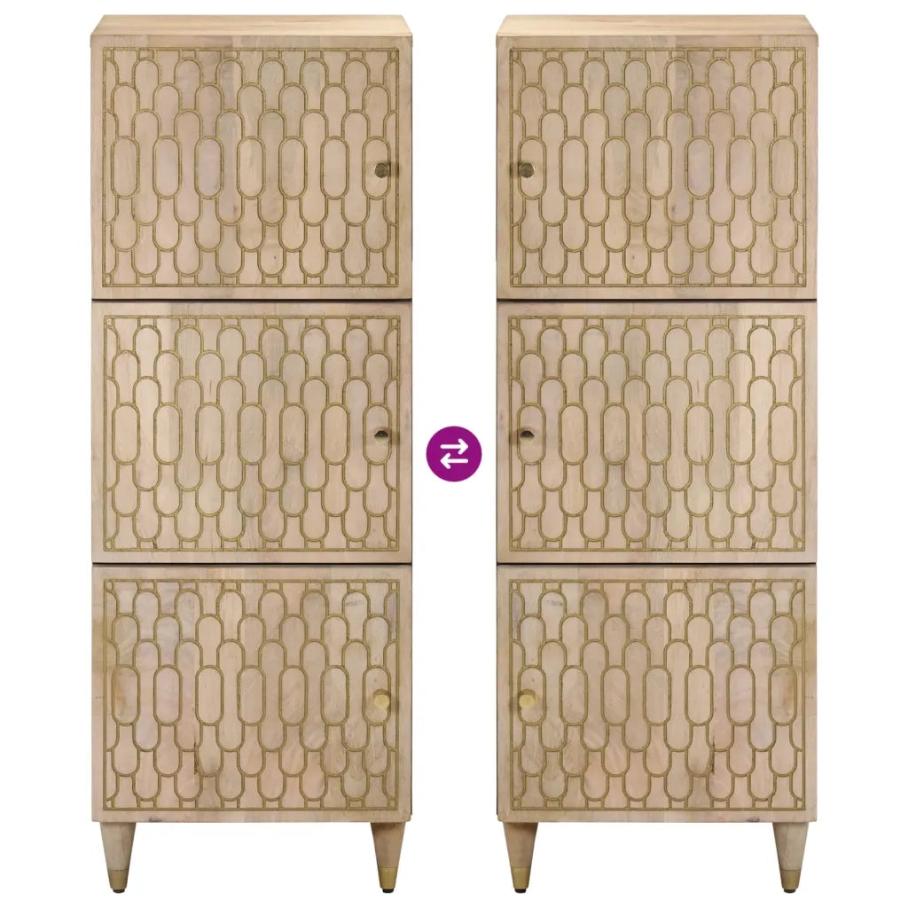 Credenza-Buffet-Armadio da cucina 40x33x110 cm in Legno Massello di Mango 731520