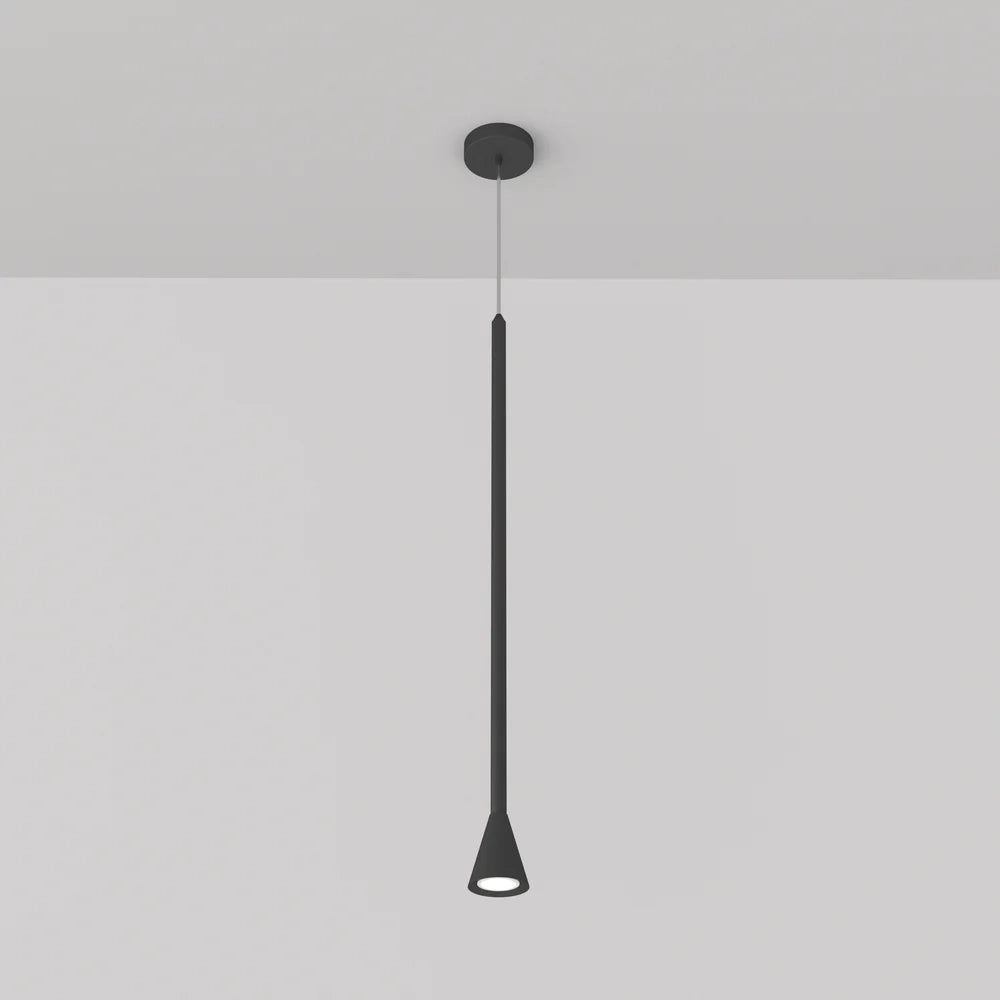 Lampadario A Sospensione Moderno Arrow Metallo Nero 1 Luce Gu10 40W