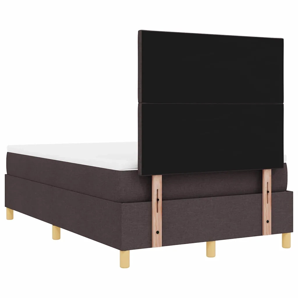 Letto a molle con materasso Marrone Scuro 120 x 200 cm Tessuto 3339689