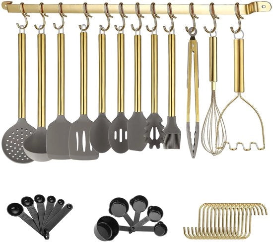 Set di Cucina da 38 Pezzi - Sostenibile e Salutare - Resistente alla Lavastoviglie