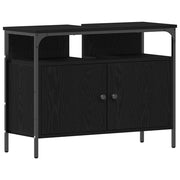 Mobile Lavabo | Armadio per Lavabo da Bagno Rovere nero 80 x 30 x 60 cm