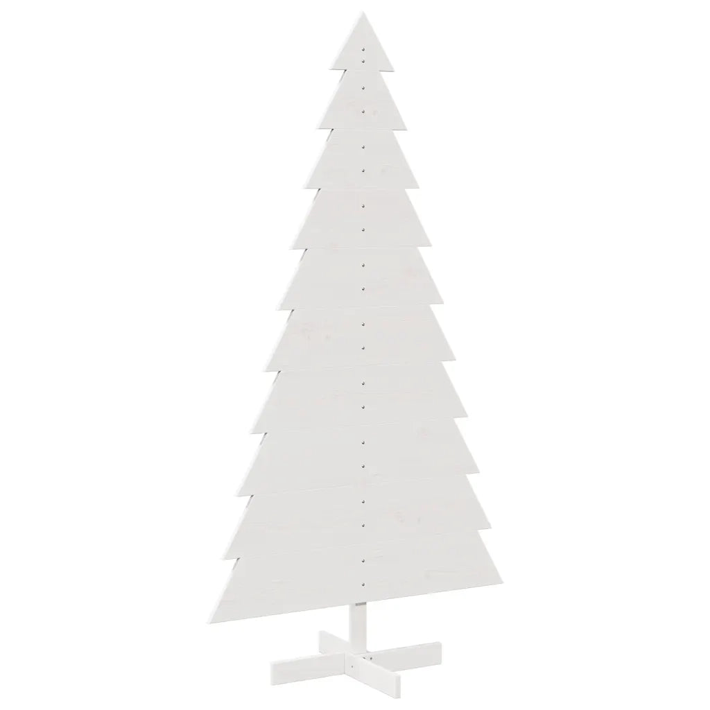 Albero di Natale | Decorazioni natalizie Decorativo Bianco 180cm Legno Massello di Pino