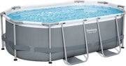 Piscina in acciaio Bestway ovoidale per esterni - 305 x 200 x 84 cm - Filtro a rete - Diffusore Chemconnect
