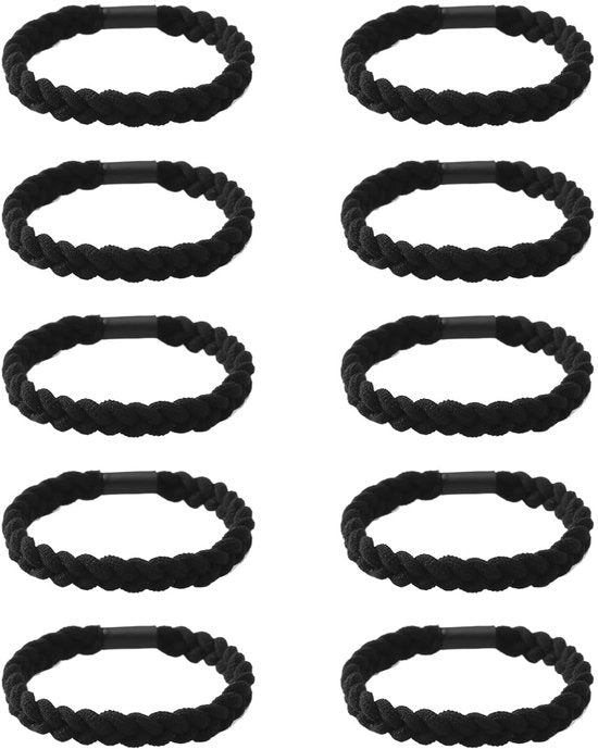 Set di elastici per capelli a mano - 10 pezzi - Fasce per capelli a mano - Elastici per capelli - Comfortevoli e morbidi - Adatti per code di cavallo - Dimensioni 0,25 x 7 cm - Elastici per capelli