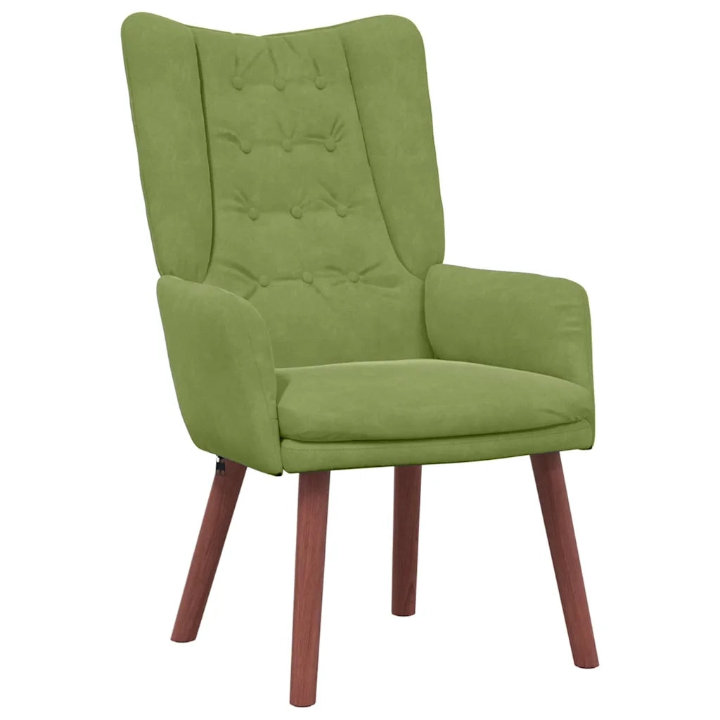 vidaXL Sedia rilassante Verde chiaro 63 x 67 x 94 cm Velluto