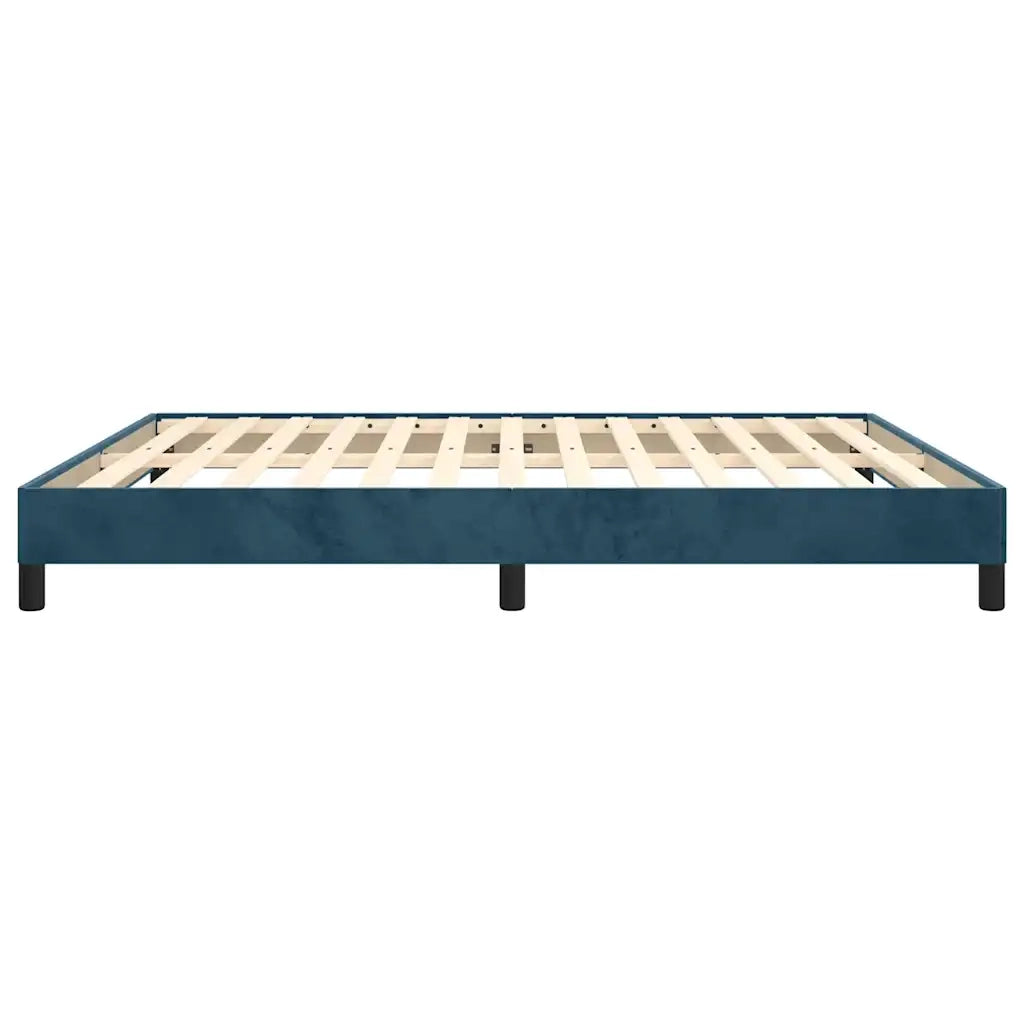 Giroletto senza Materasso Blu Scuro 160x200 cm in Velluto 346986