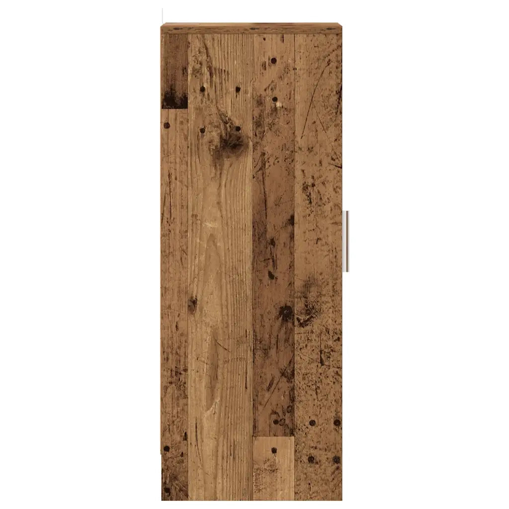 Scarpiera 32 x 35 x 92 cm ampio vano contenitore con anta stile moderno legno di rovere ingegnerizzato realizzata artigianalmente 02_0050920