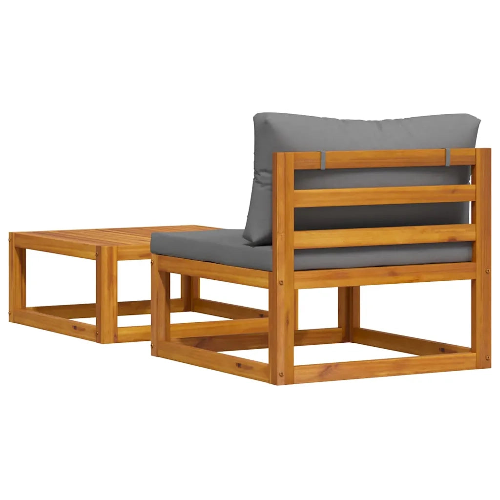 Salotto da Giardino-Set Divani da Giardino 2 pz con Cuscini in Massello di Acacia 822786