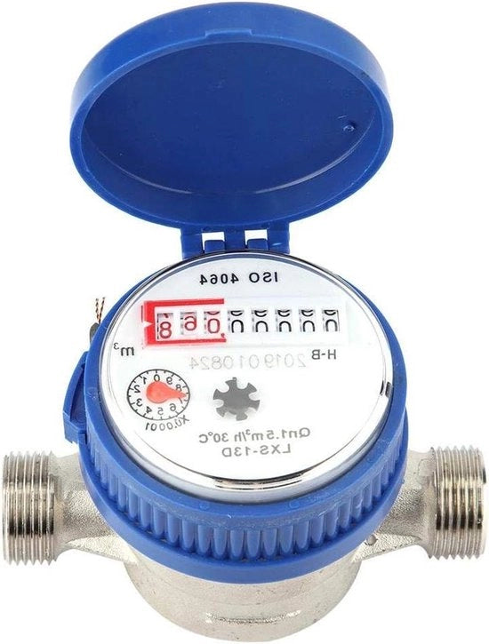 Misuratore di acqua 15 mm 1/2 pollice per uso domestico e giardinaggio - Misuratore di acqua fredda - contenuto HTML