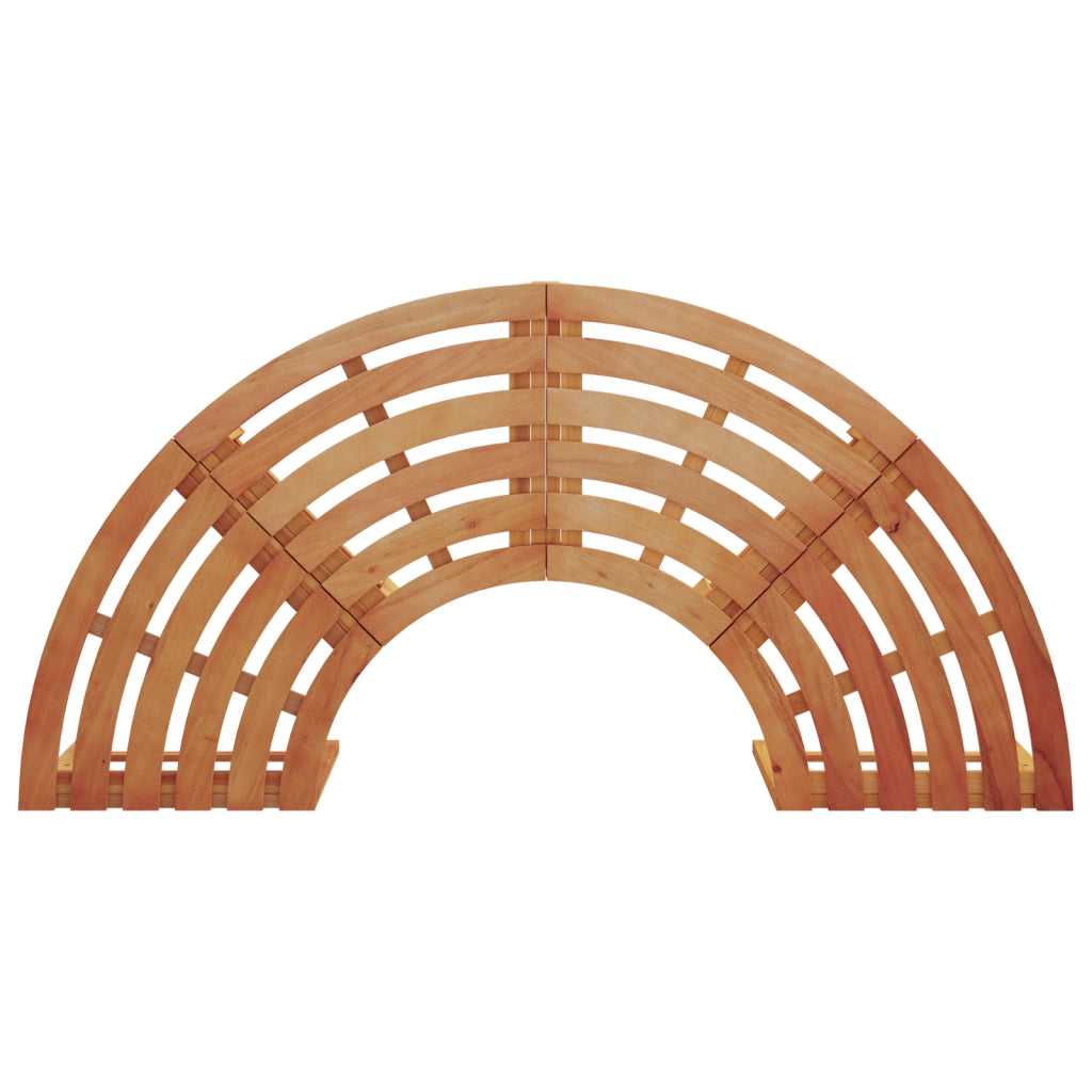 Panchina da Esterno Mezzo Cerchio 160 cm Legno Massello di Eucalipto