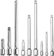 Set di 9 Stuks Stuzzo di Allungamento, 1/4 pollici, 3/8 pollici, 1/2 pollici, Ideale per Officina e Riparazioni Professionali, Metallo Duraturo e Facile da Usare
