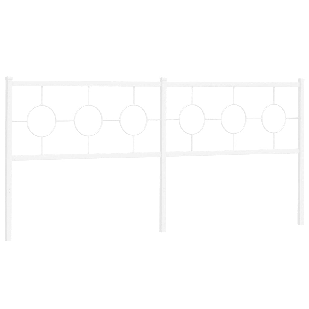 Testiera in Metallo Bianco 200 cm