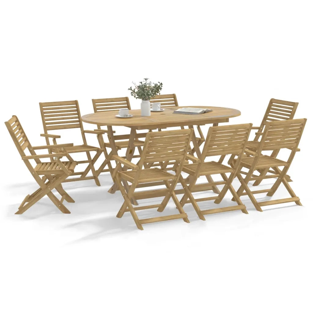 Sedie Giardino Pieghevoli 6 pz | Sedie da Esterno 54,5x61,5x86,5 cm Massello Acacia