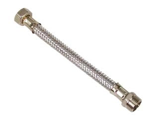 FLESSIBILE INOX M1/2 - F1/2- - M 1/2 F 1/2 cm.30 - 10 pezzi AGLAIA