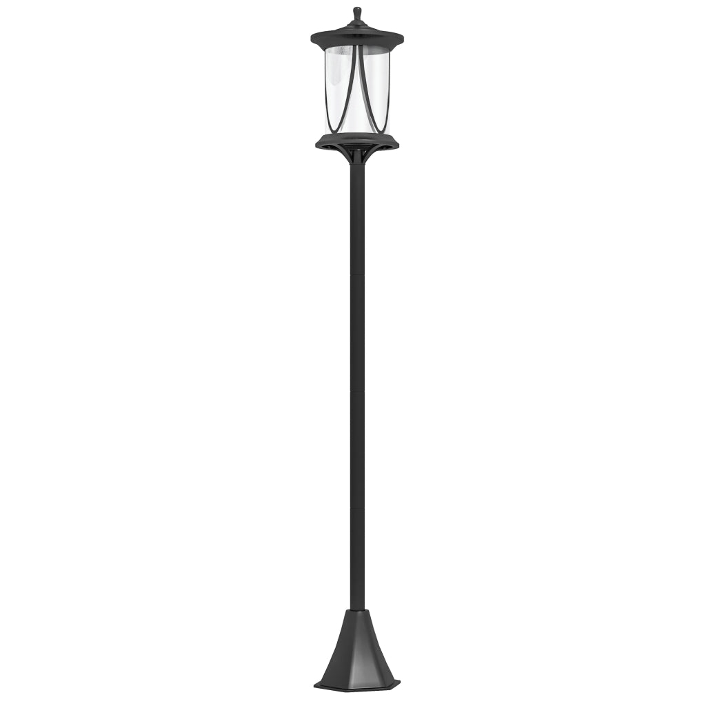 Lampione solare LED da esterno ¨C Xylo ¨C nero 17x17x127 cm con interruttore