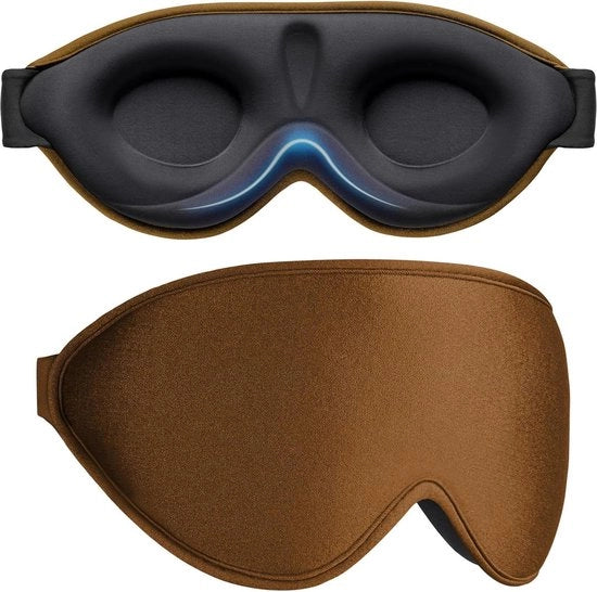 Maschera da Sonno Verdusterente Uomo Donna - Senza Occlusione - Disegno 3D Ergonomico - Maschera Oculare Comoda per il Sonno