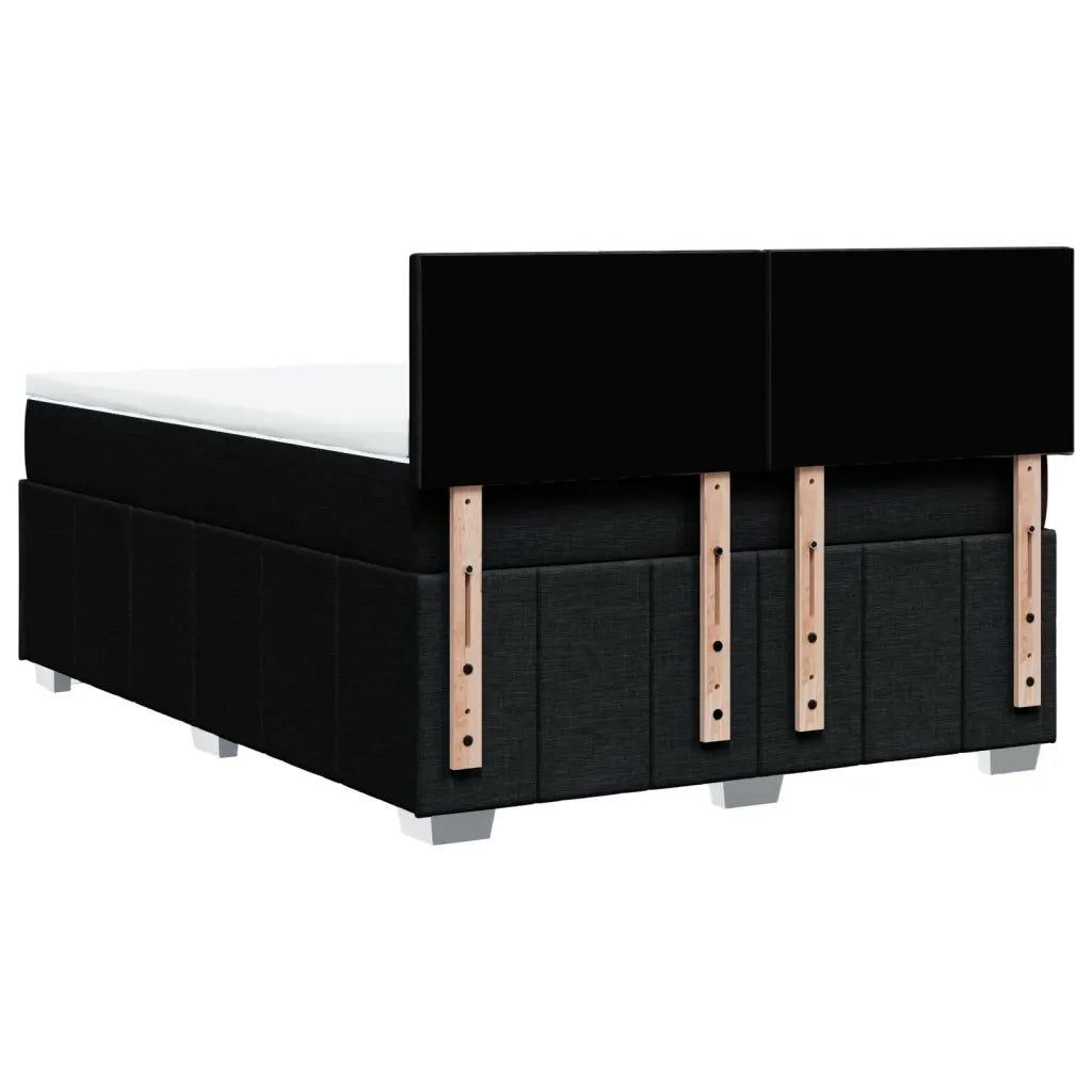 Giroletto a Molle con Materasso Nero 160x200 cm in Tessuto 3289414