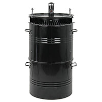 Barbecue Affumicatore a Carbone Carbonella 46,5x42,5x101 cm Griglia Ø47 cm Barrel Nero