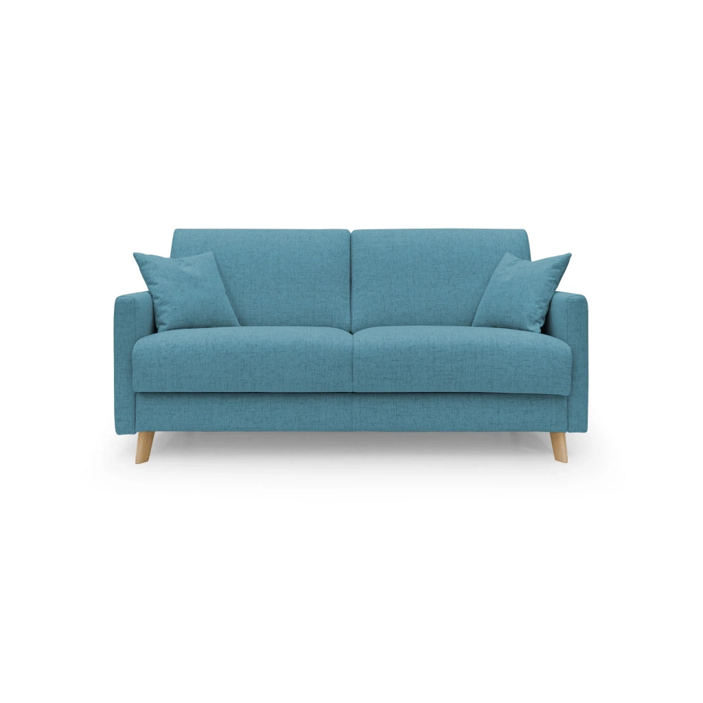 Edgar Divano letto matrimoniale in tessuto felis impermeabile T03 200 cm (mat. 160x197) azzurro