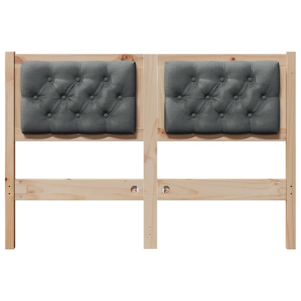 Testiera marrone e grigio scuro 120 cm Legno di pino massello 879020