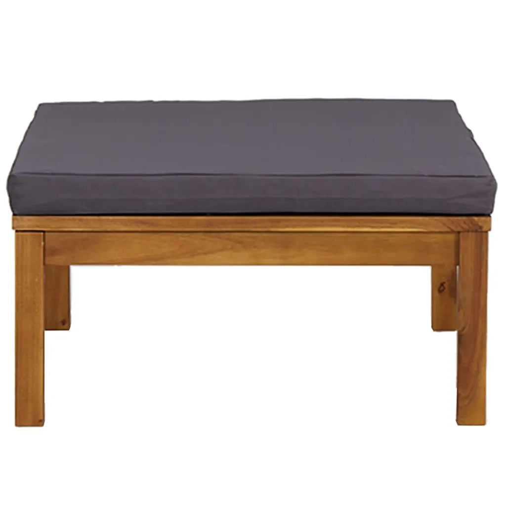 Salotto da Giardino-Set Divani Giardino 3 pz con Cuscini Grigio Scuro Legno Acacia