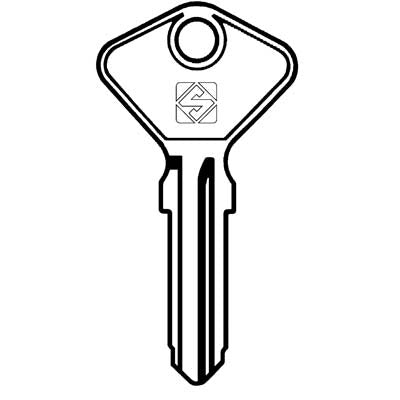 CHIAVE AUTO SAFE GIOBERT AF4C SILCA - ACCIAIO NICHELATO- 10 pezzi