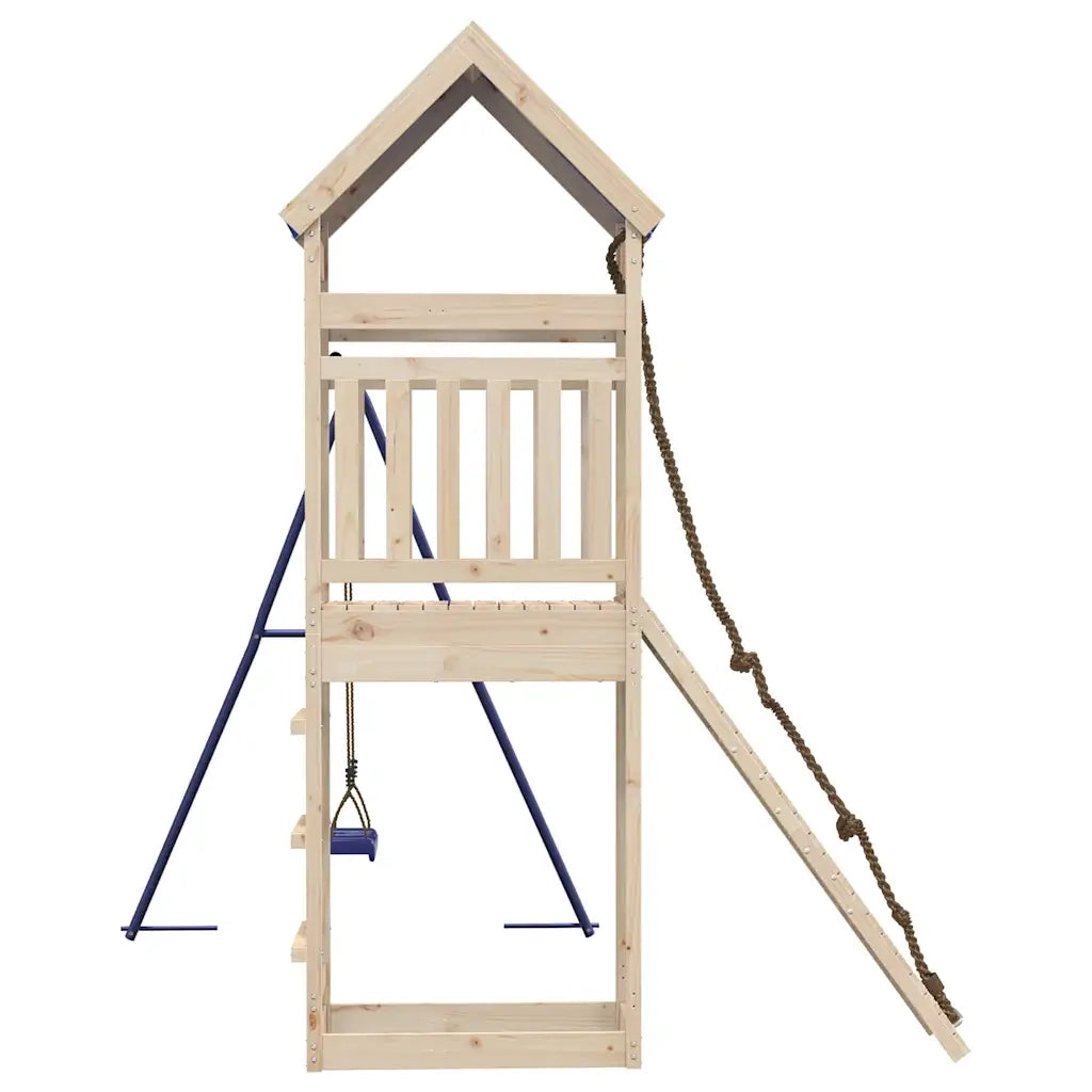 Set da Gioco da Esterno in Legno Massello di Pino