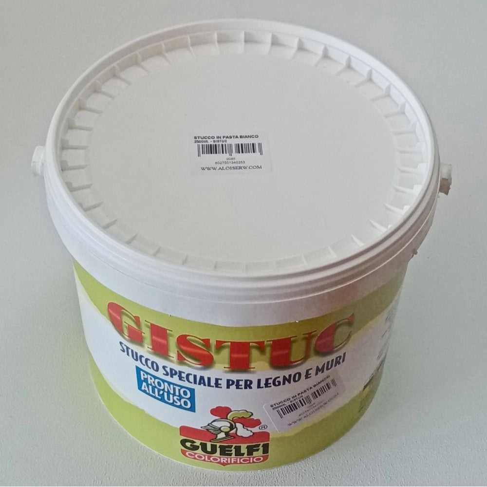 Gistuc 2,5lt stucco in pasta bianco per legno e muri - per interni