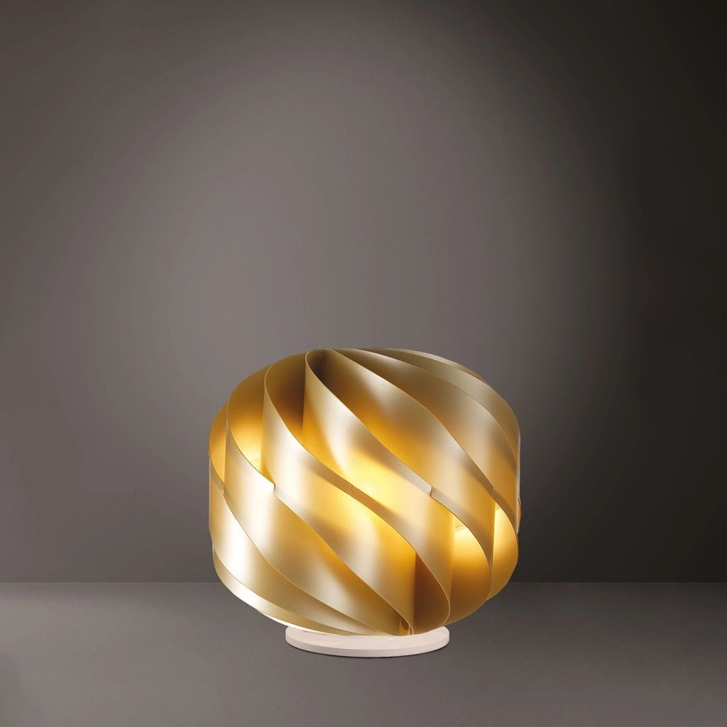 Lampada Da Scrivania Moderna Globe Polilux ® New Gold 1 Luce E27 D40Cm