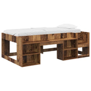 Telaio del letto | Letto per Bambini con storage Legno antico 90 x 190 cm