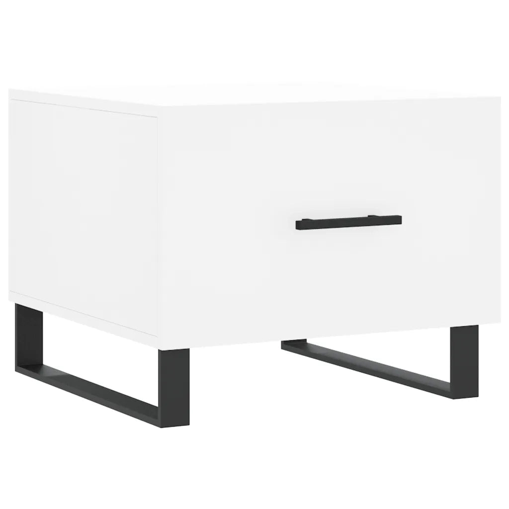Tavolino da salotto | Tavolino da caff¨¨ | Tavolino da Soggiorno Bianco 50x50x40 cm in Legno Multistrato