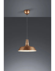 Sospensione Pagoda Will 1xE27 Rame Anticato Ø36 cm Trio Lighting