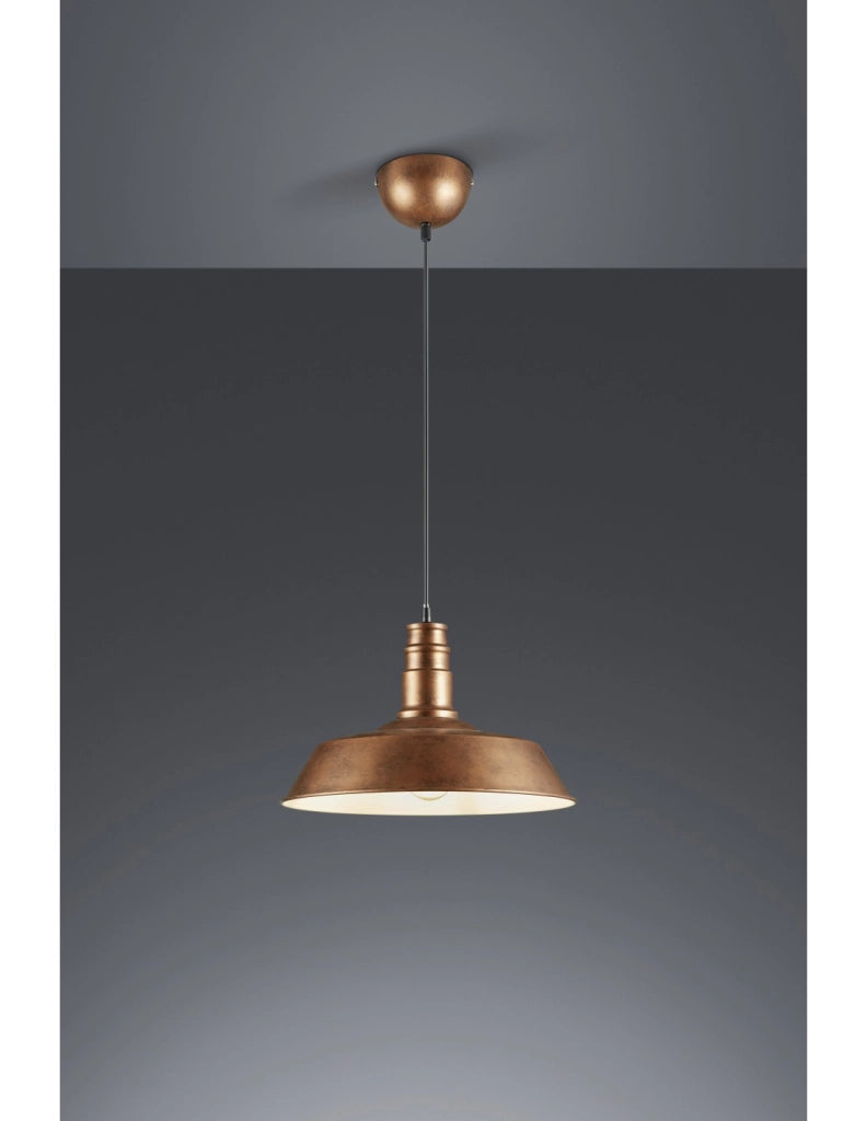 Sospensione Pagoda Will 1xE27 Rame Anticato Ø36 cm Trio Lighting