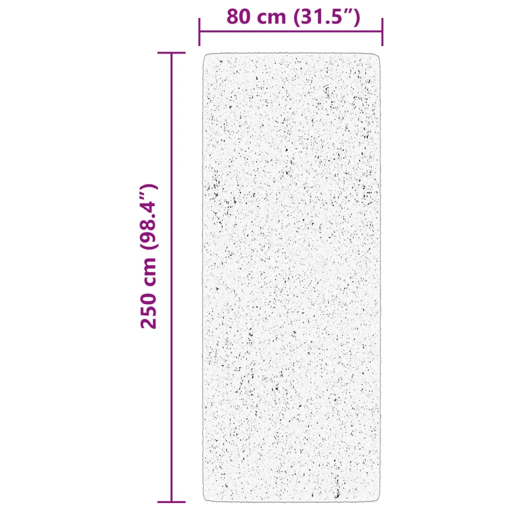 Tappeto a Pelo Corto HUARTE Morbido e Lavabile Blu 80x250 cm 375130