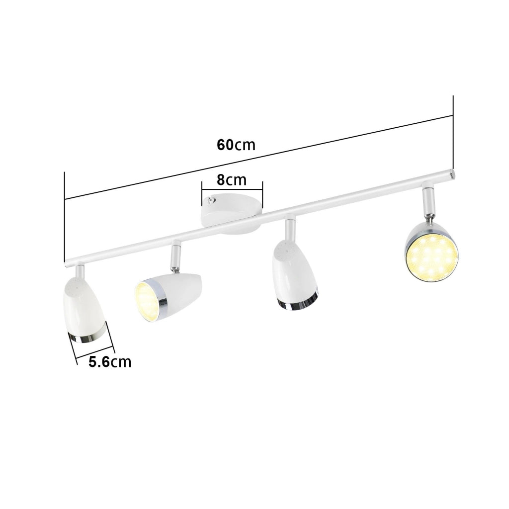 ZMH Faretto da soffitto 14 luci 16W orientabile a 350° Lampada da soffitto Soggiorno