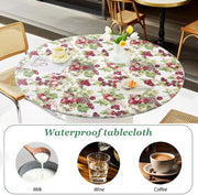 Copri tavolo resistente all'acqua, diametro 110 cm, per esterni, realizzato in PVC, protezione per tavoli da giardino