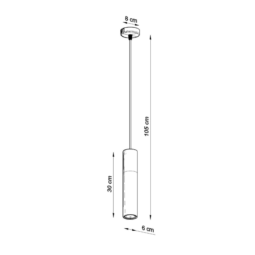 Lampada sospensione cemento Valero 1 bianco GU10 PureLume