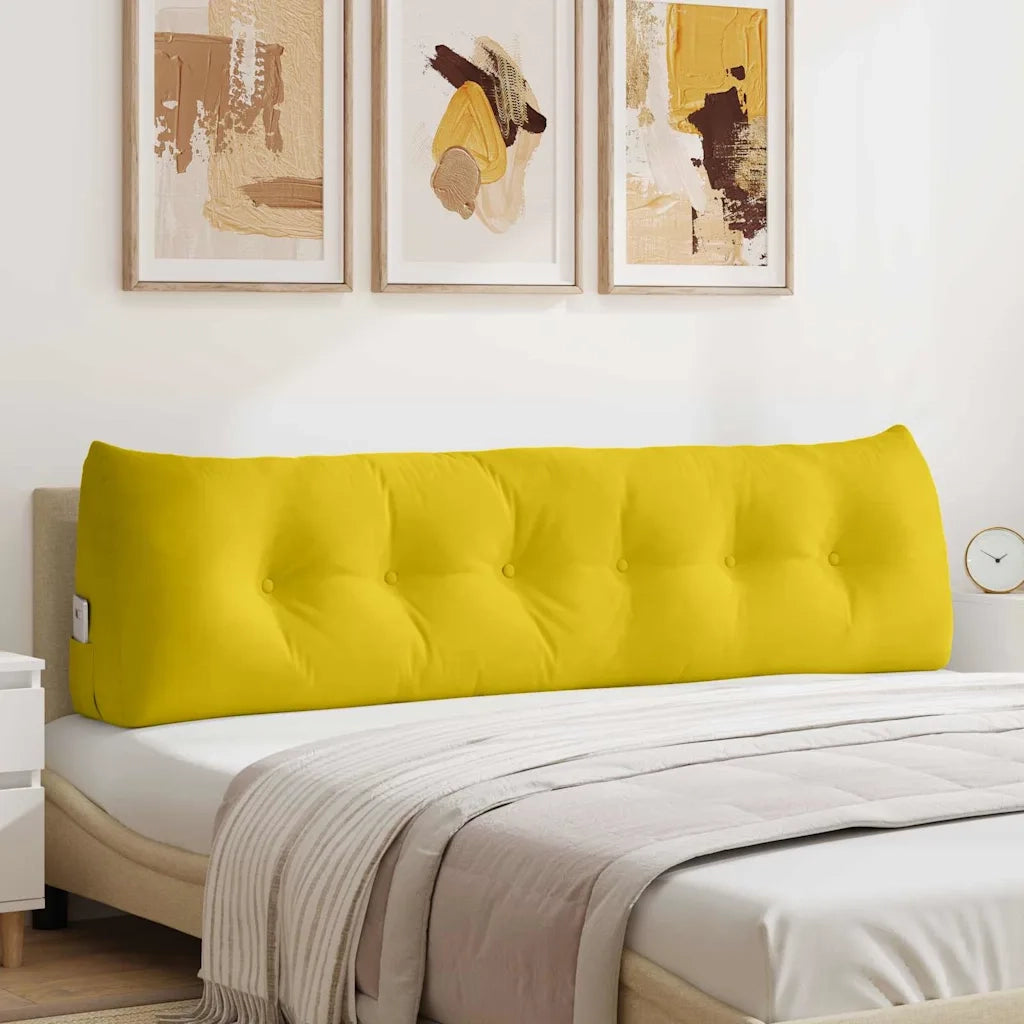 Cuscino per Schiena Giallo 180 x 24 x 50 cm Velluto 42014581